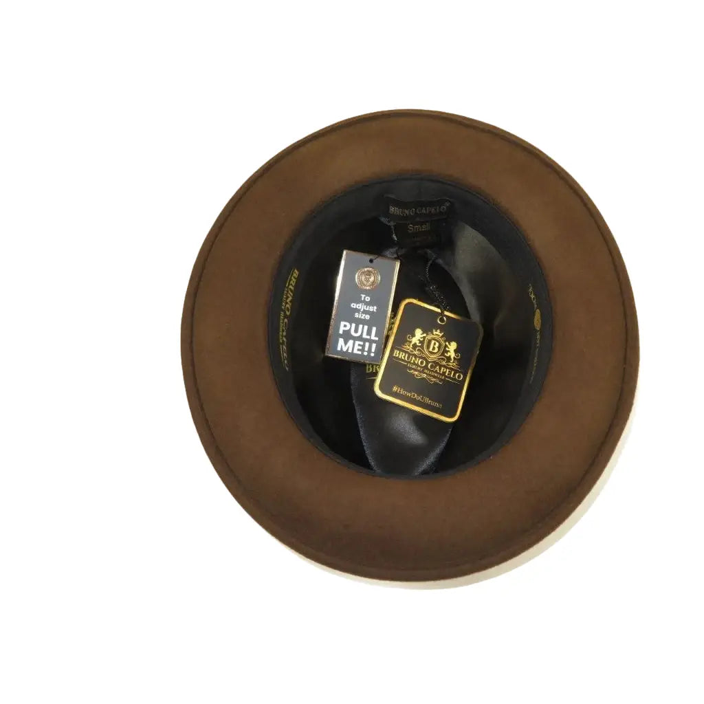 Bruno Capelo Hat Australian Wool Crushable Fedora Manhattan MA502 Brown