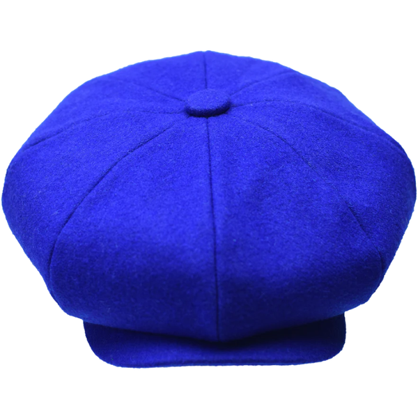 Mens Fashion Classic Flannel Wool Apple Cap Hat by Bruno Capelo ME909 Royal