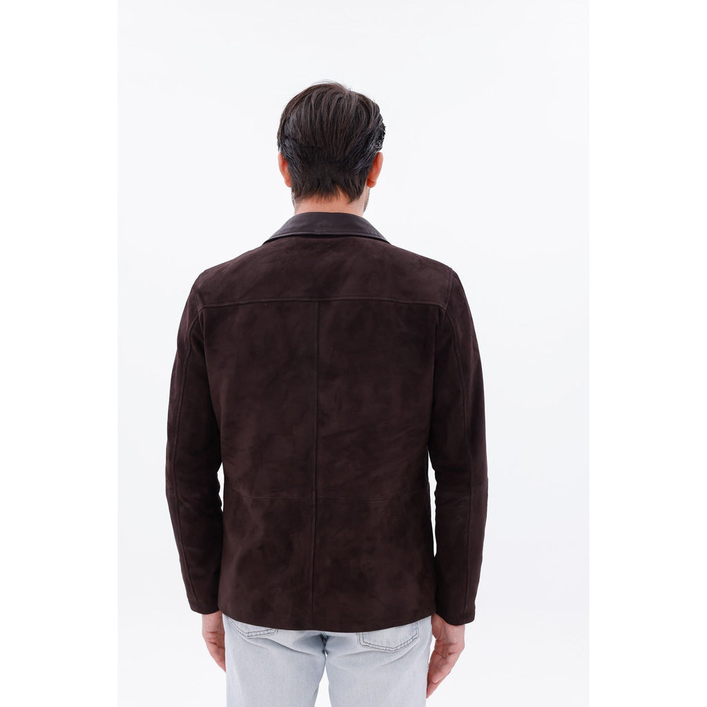 The Matera Suede Brown Leather Men Jacket