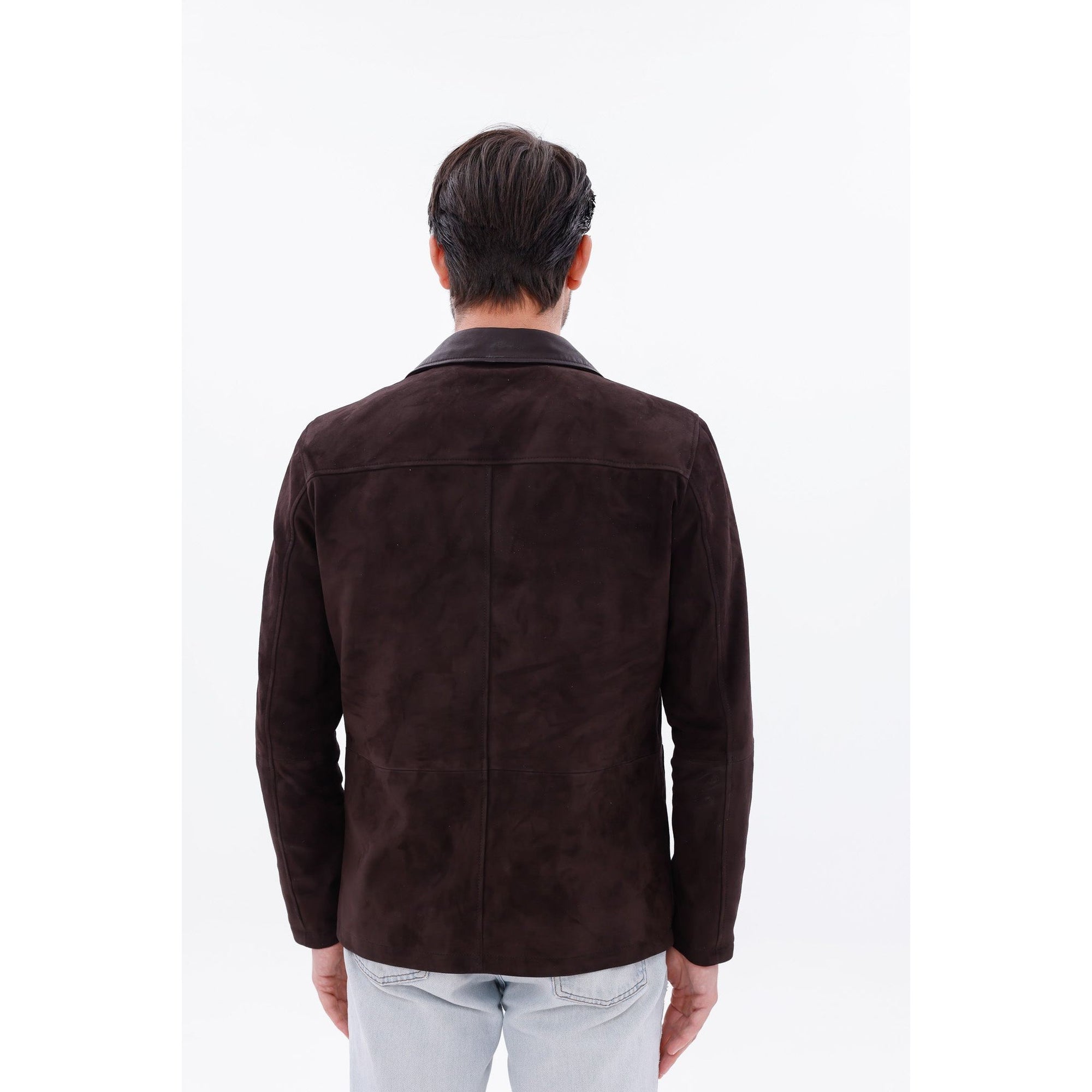 The Matera Suede Brown Leather Men Jacket