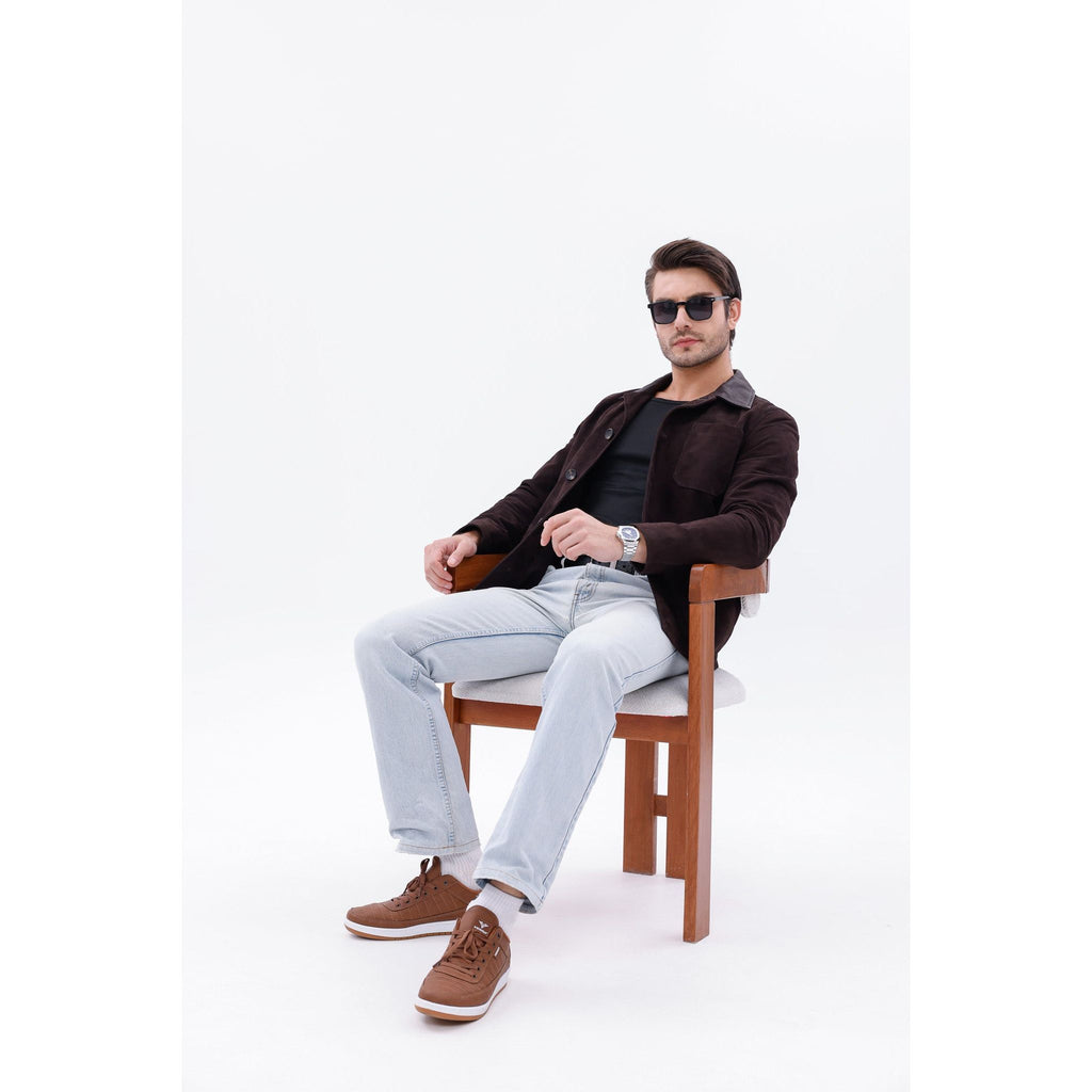 The Matera Suede Brown Leather Men Jacket