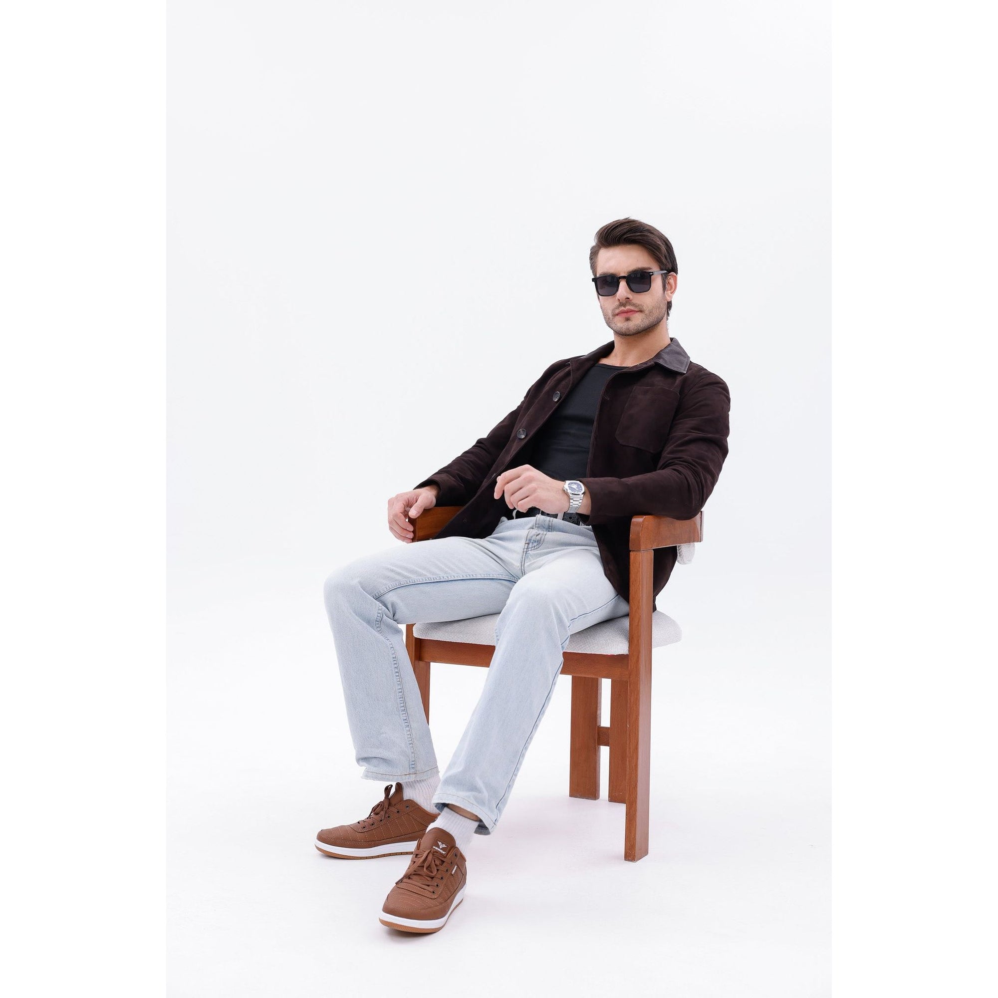 The Matera Suede Brown Leather Men Jacket