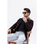 The Matera Suede Brown Leather Men Jacket