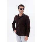 The Matera Suede Brown Leather Men Jacket