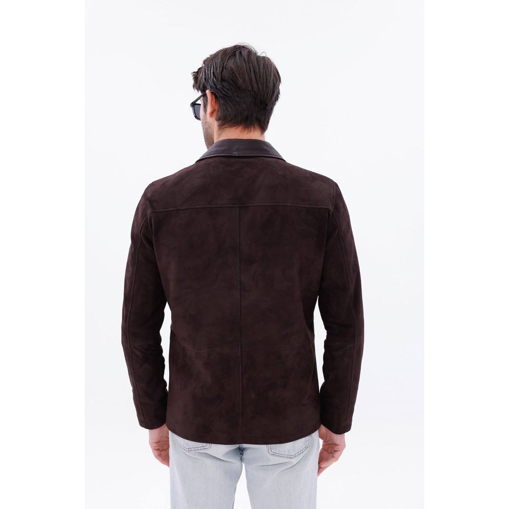 The Matera Suede Brown Leather Men Jacket