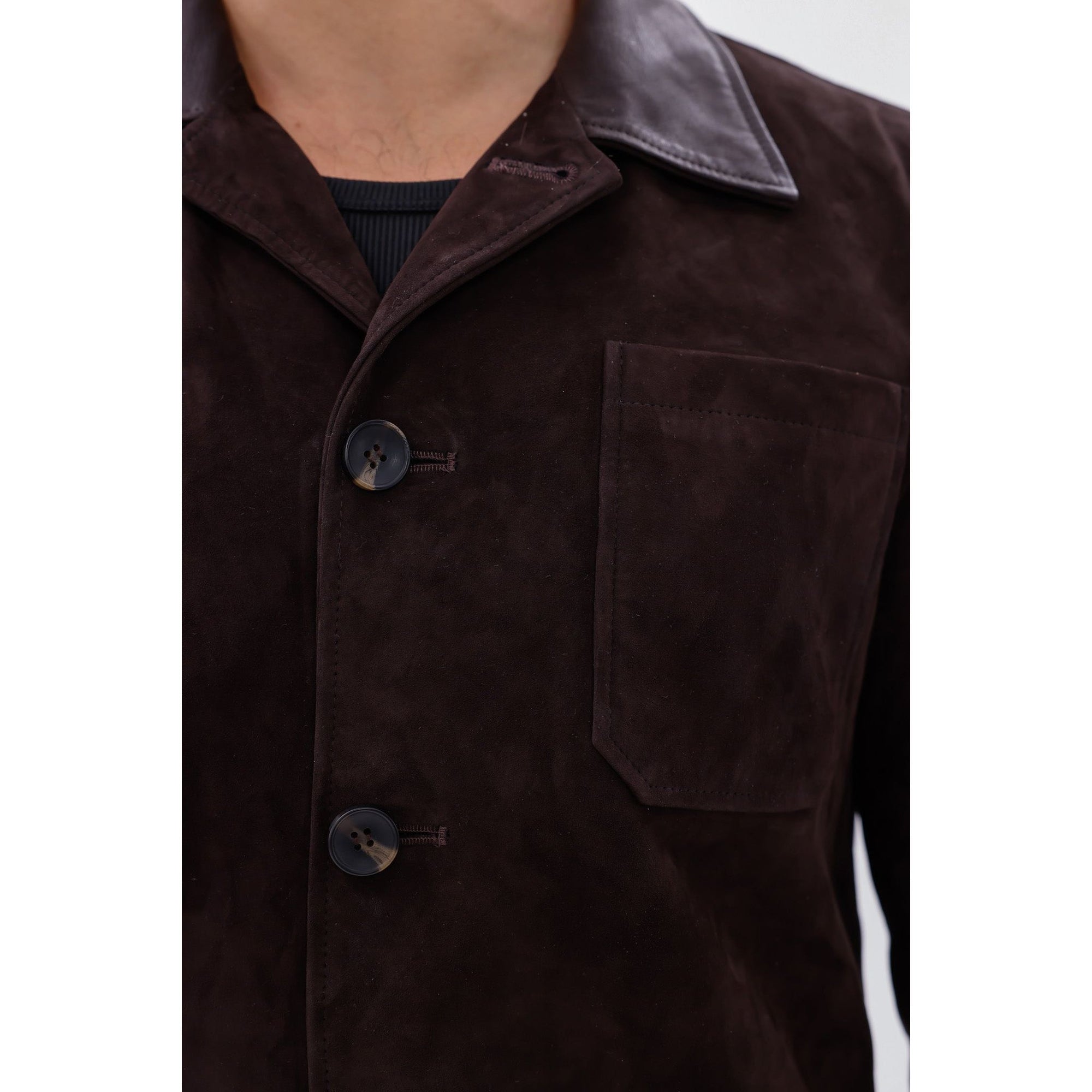 The Matera Suede Brown Leather Men Jacket