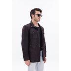 Vinci The Cremona Deep Brown Suede Leather Men Jacket