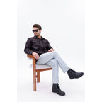 Vinci The Cremona Deep Brown Suede Leather Men Jacket