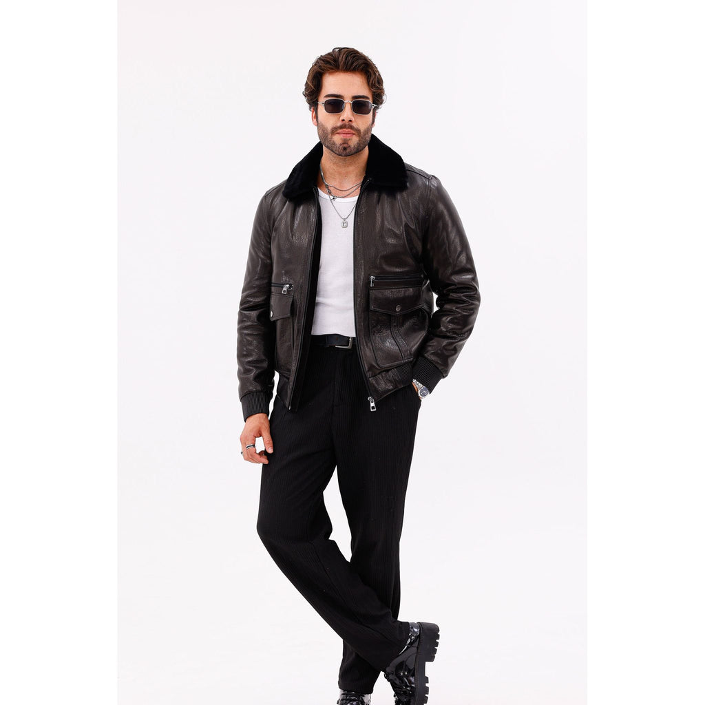 The Ardent Black Lambskin Men Leather Jacket