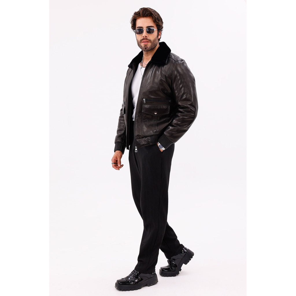 The Ardent Black Lambskin Men Leather Jacket