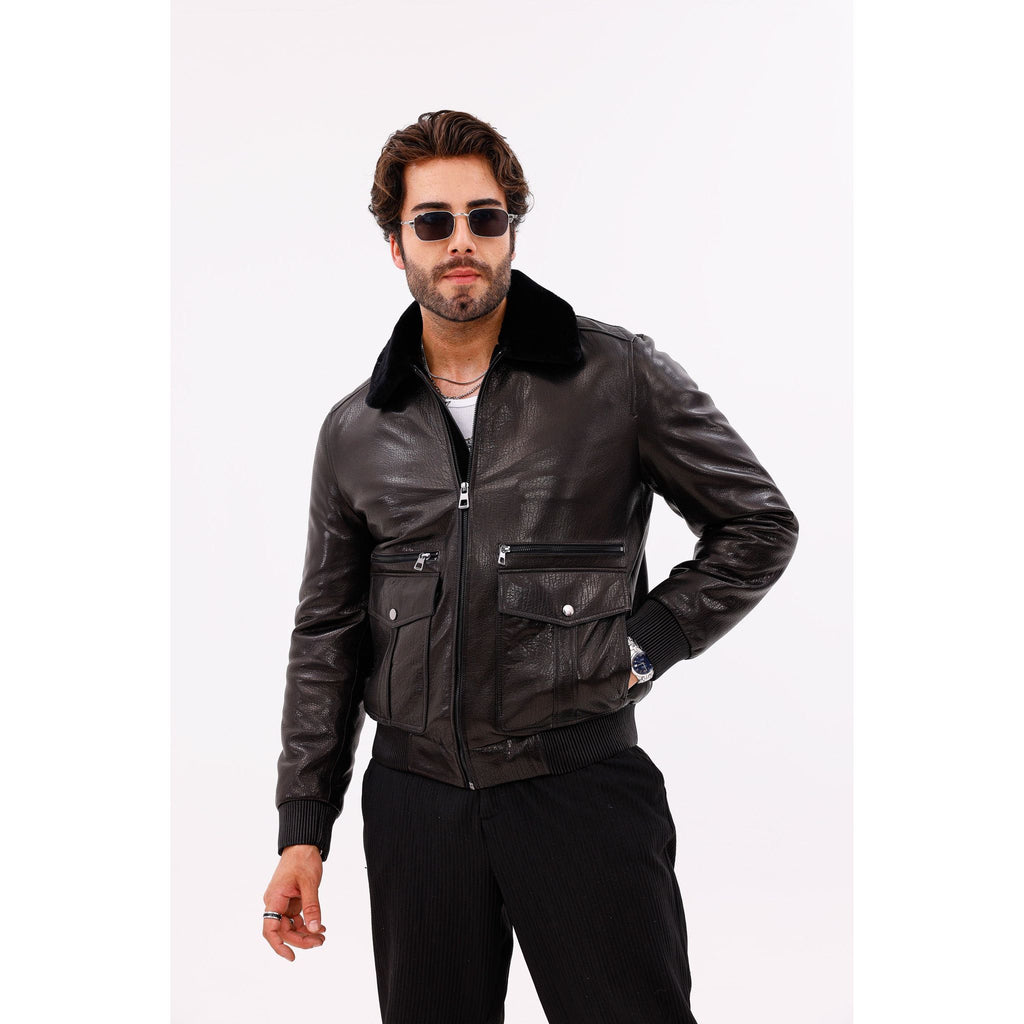 The Ardent Black Lambskin Men Leather Jacket