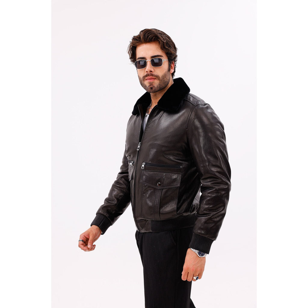 The Ardent Black Lambskin Men Leather Jacket