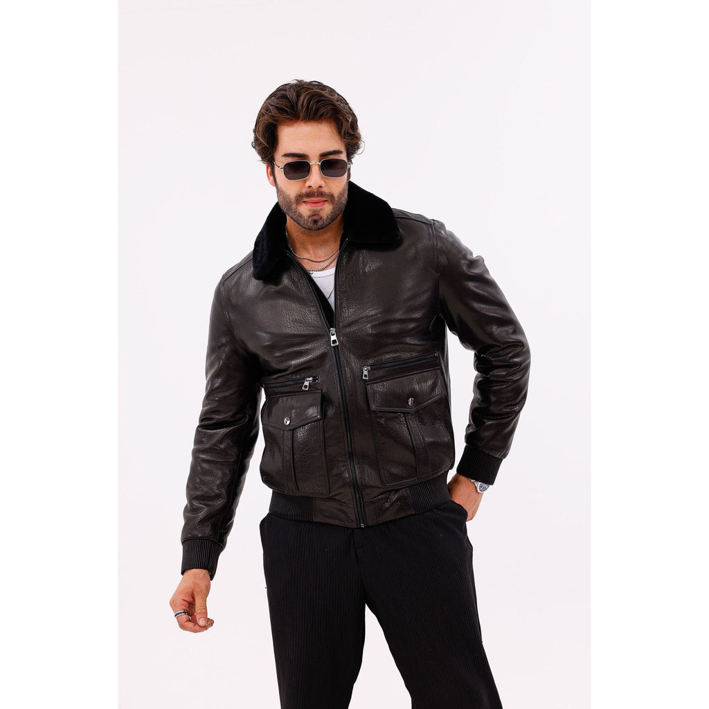 The Ardent Black Lambskin Men Leather Jacket