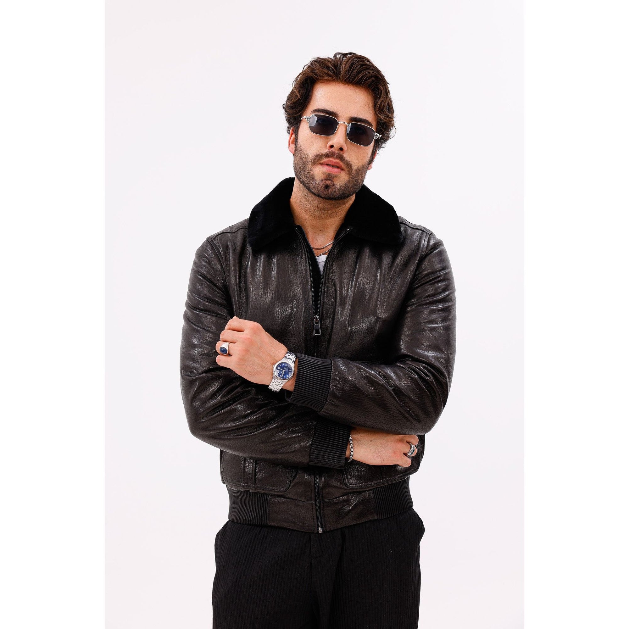 The Ardent Black Lambskin Men Leather Jacket