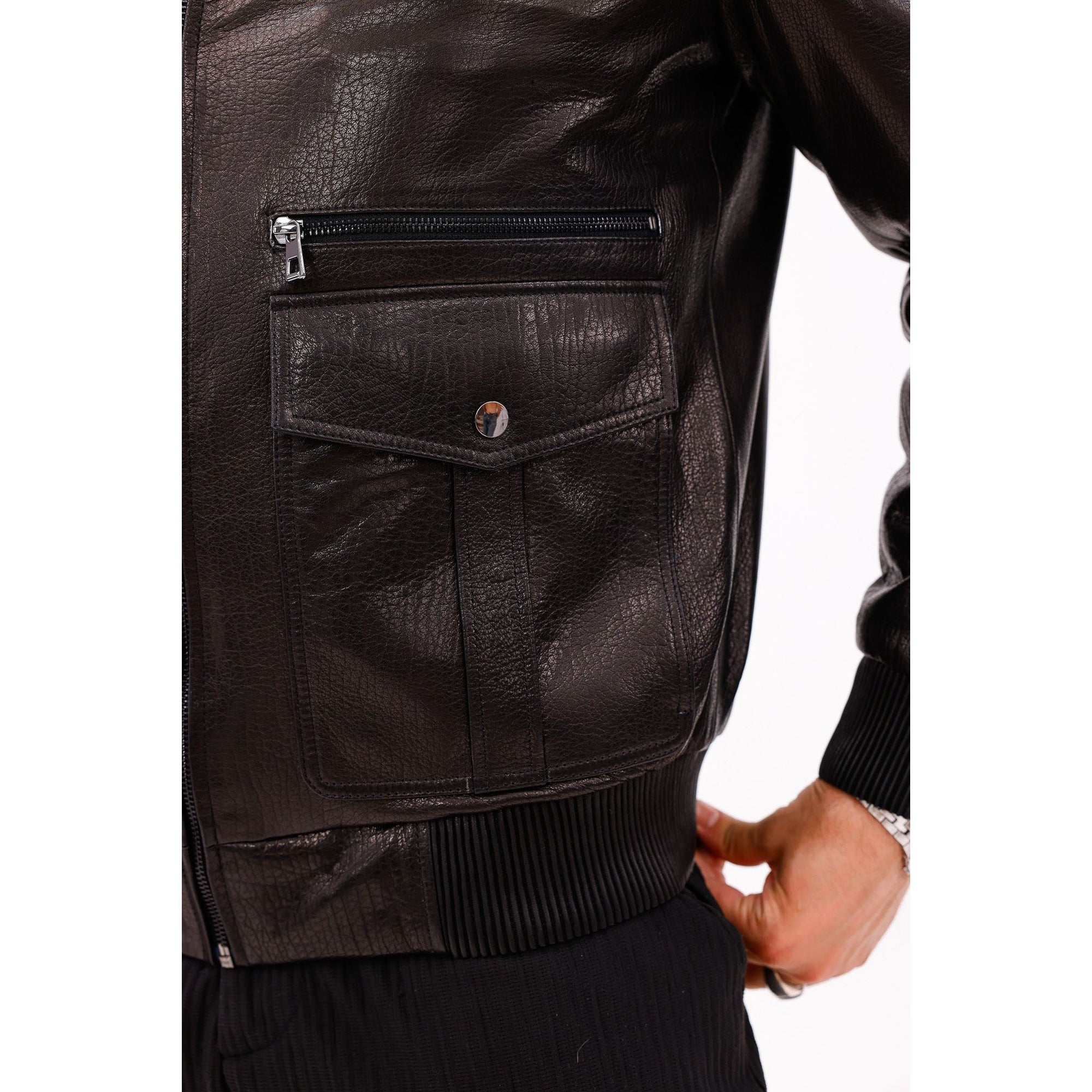 The Ardent Black Lambskin Men Leather Jacket