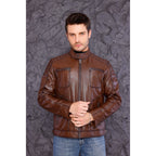 The Argento Brown Leather Jacket