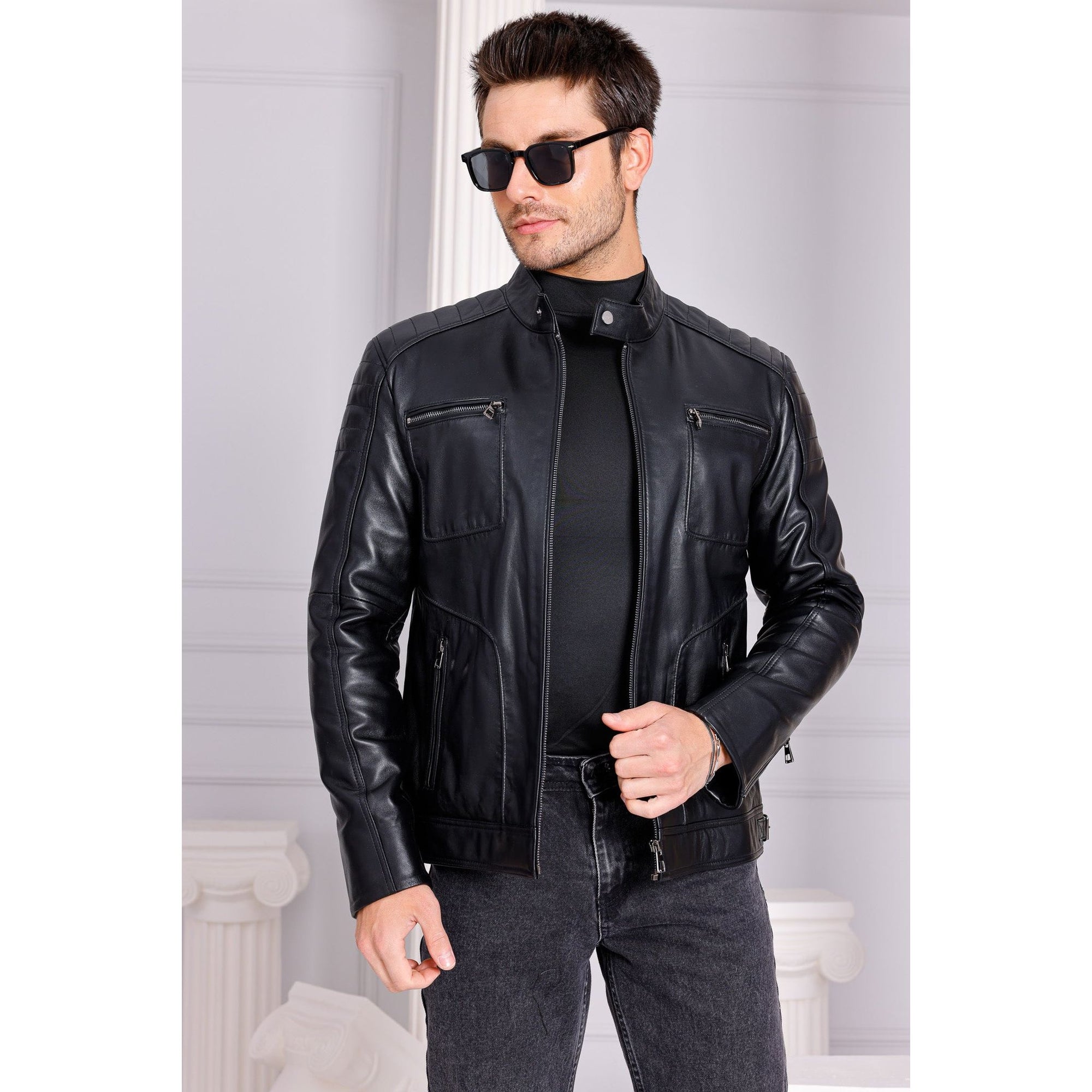 The Argento Black Leather Jacket