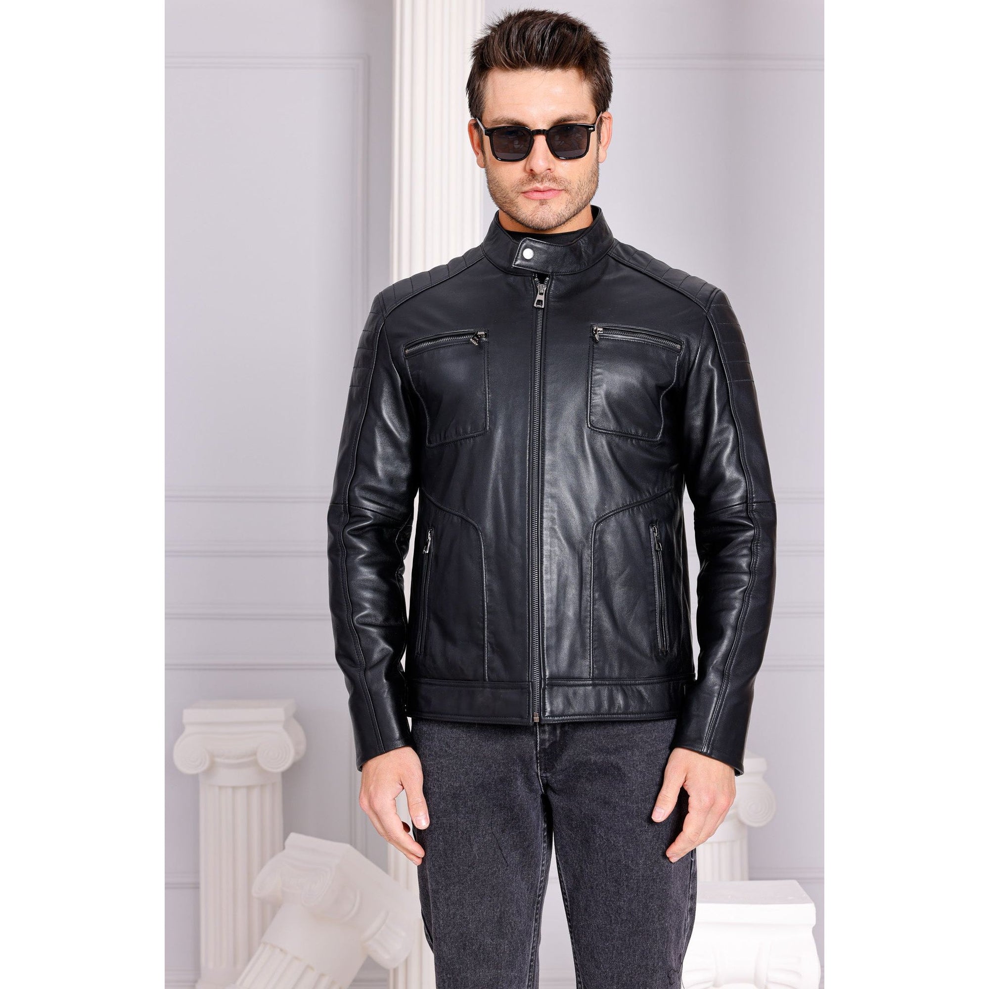 The Argento Black Leather Jacket