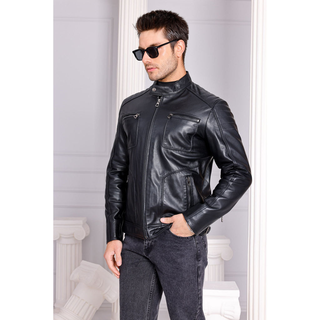 The Argento Black Leather Jacket