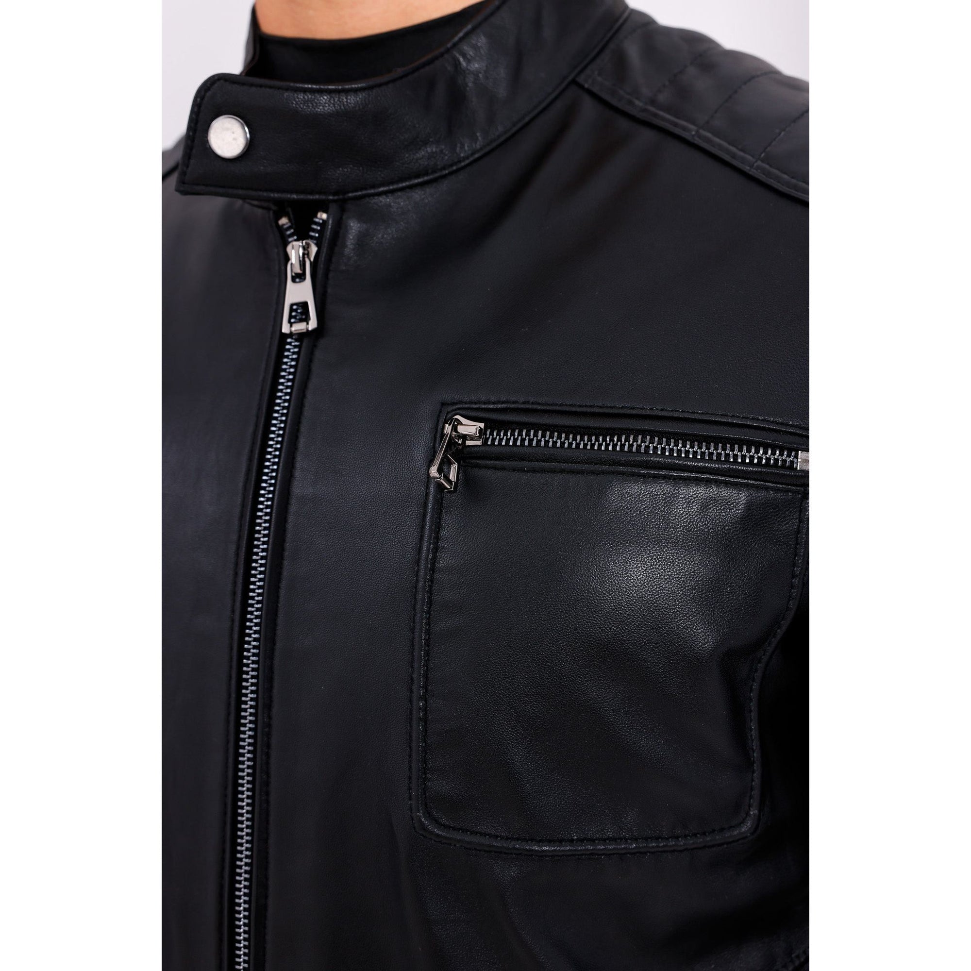 The Argento Black Leather Jacket