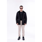 The Varese Black Shearling Men Jacket