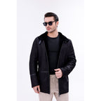 The Varese Black Shearling Men Jacket