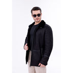 The Varese Black Shearling Men Jacket