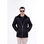 The Varese Black Shearling Men Jacket