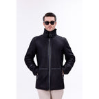 The Varese Black Shearling Men Jacket