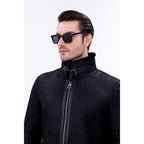 The Varese Black Shearling Men Jacket