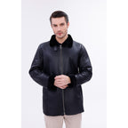 The Treviso Black Shearling Men Jacket
