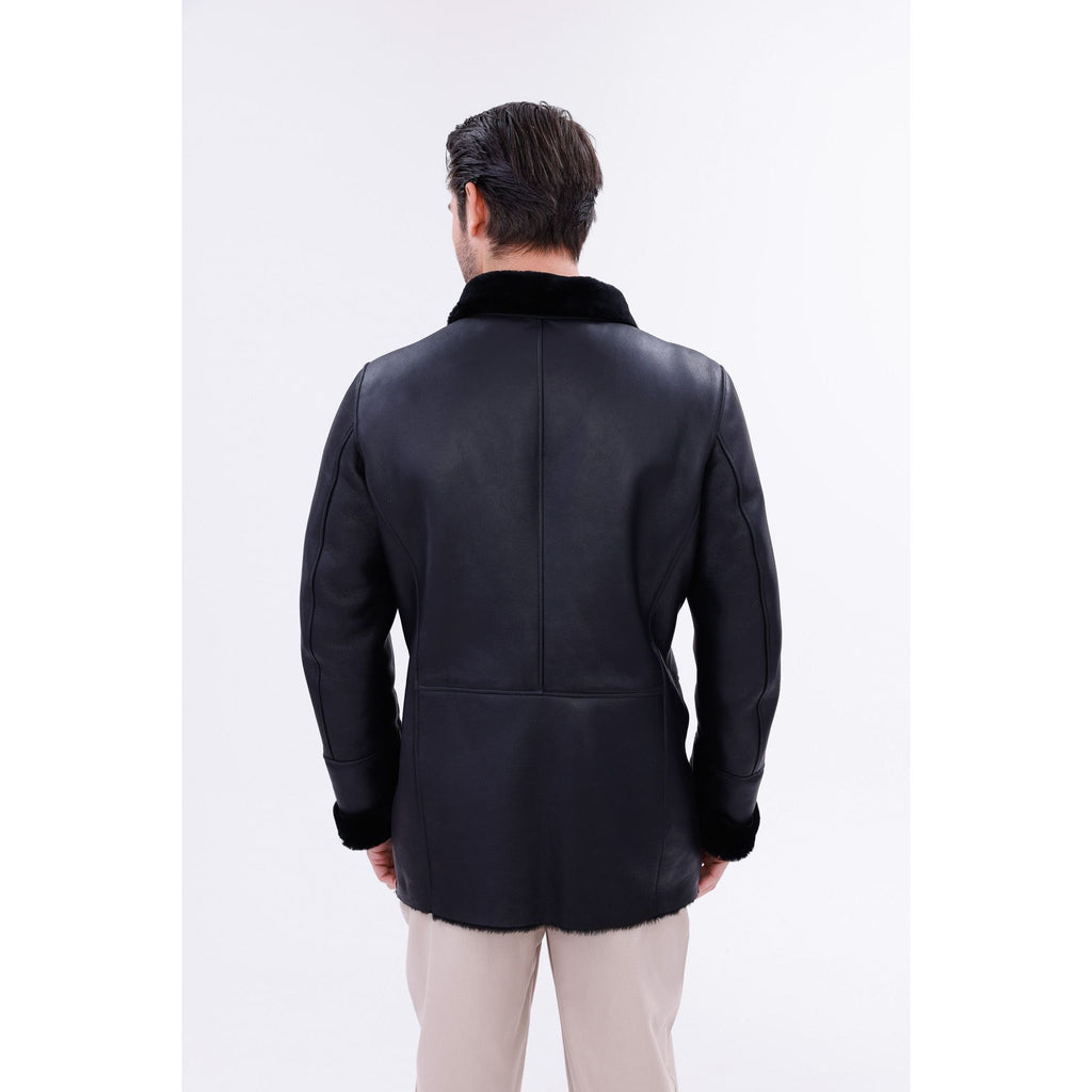 The Treviso Black Shearling Men Jacket