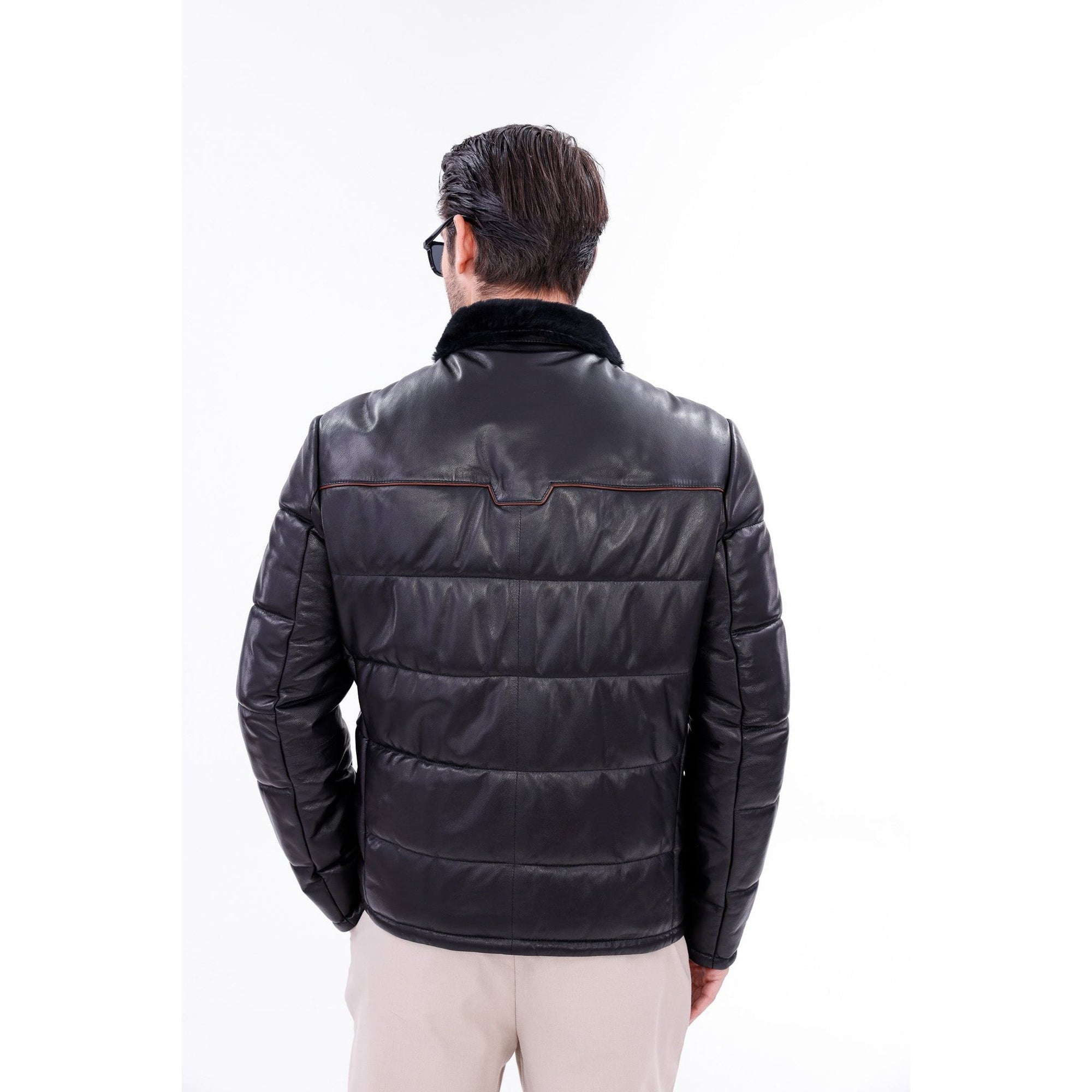 Vinci The Valtina Black Shearling Men Jacket