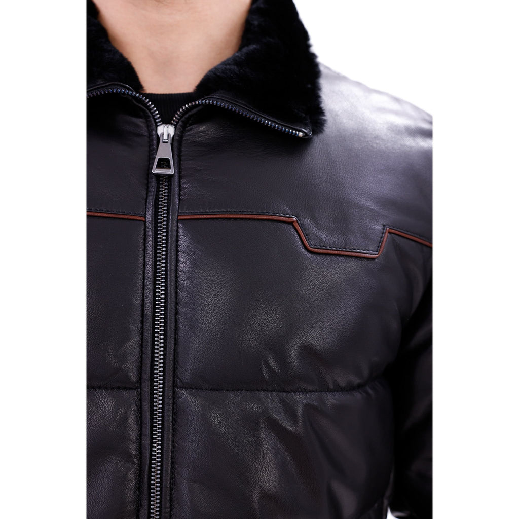 Vinci The Valtina Black Shearling Men Jacket