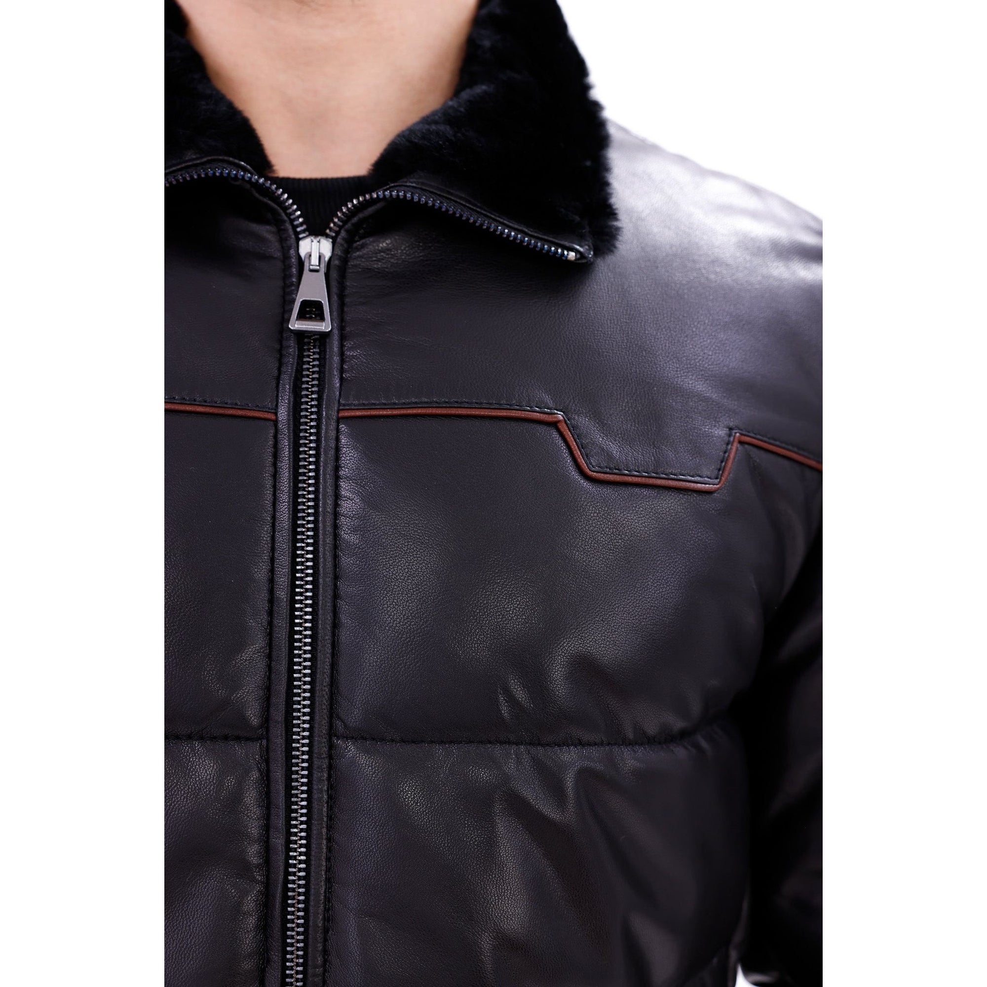 Vinci The Valtina Black Shearling Men Jacket