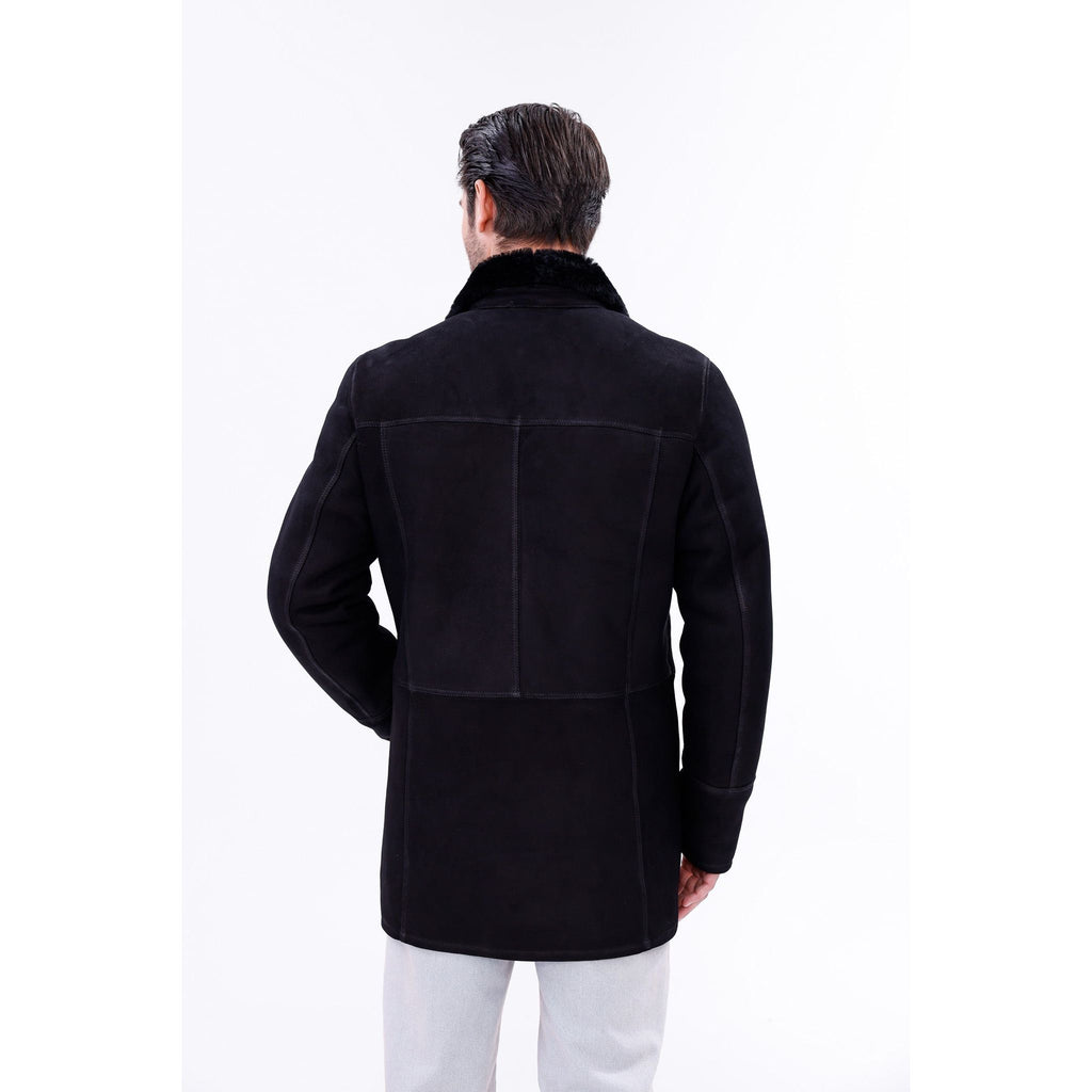 Vinci The Lariana Black Shearling Men Jacket Black