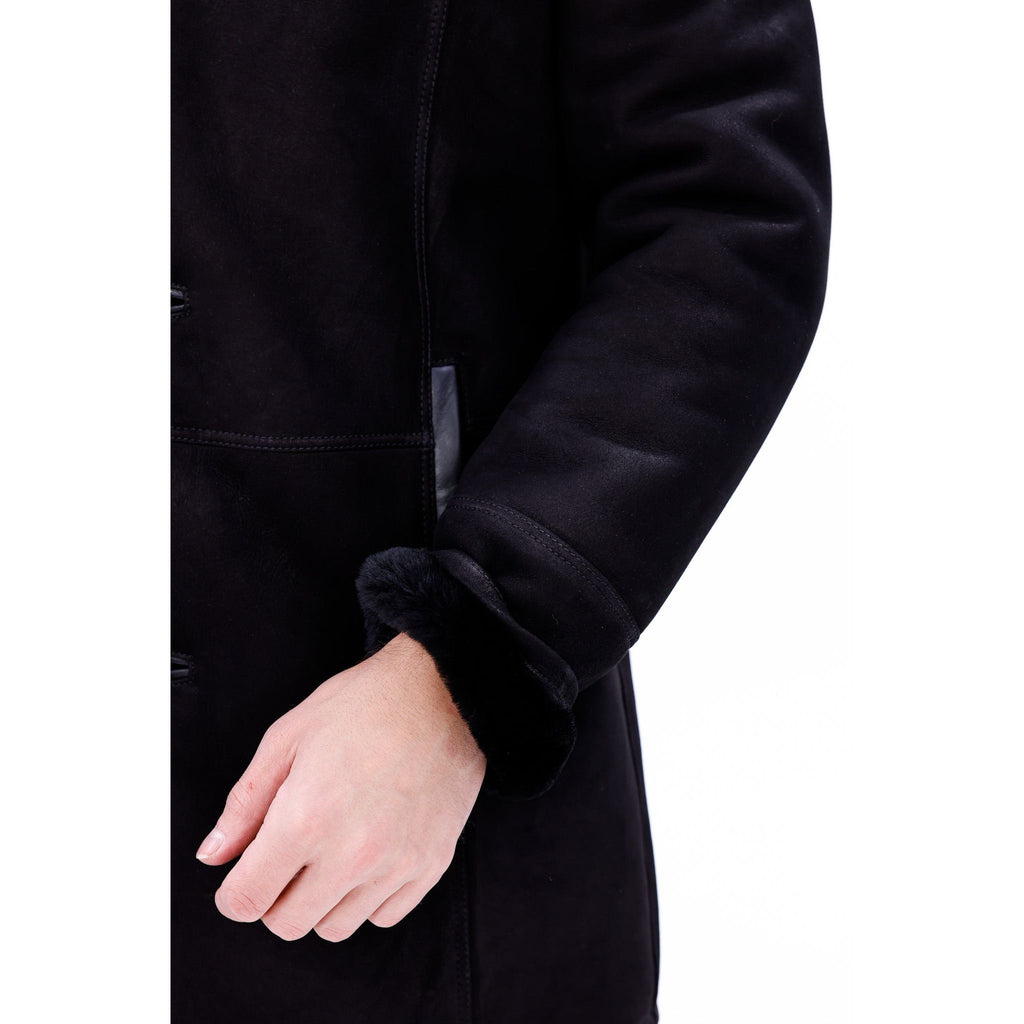Vinci The Lariana Black Shearling Men Jacket Black