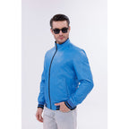 Vinci Monza Blue Lambskin Men Leather Jacket