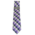Men's Michael Kors Tie Classic Woven Silky Feel #MK-1 Lavender Checker