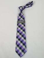 Men's Michael Kors Tie Classic Woven Silky Feel #MK-1 Lavender Checker