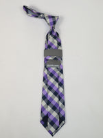 Men's Michael Kors Tie Classic Woven Silky Feel #MK-1 Lavender Checker
