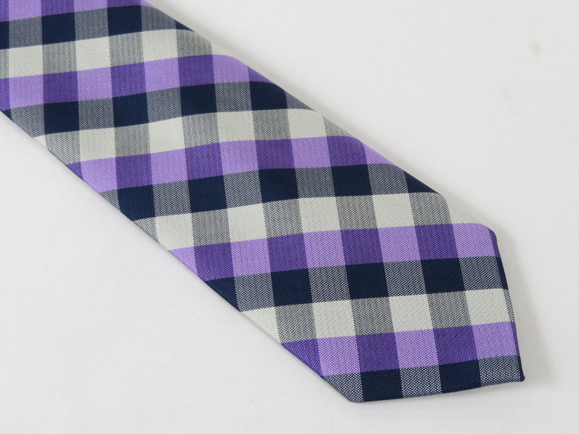Men's Michael Kors Tie Classic Woven Silky Feel #MK-1 Lavender Checker