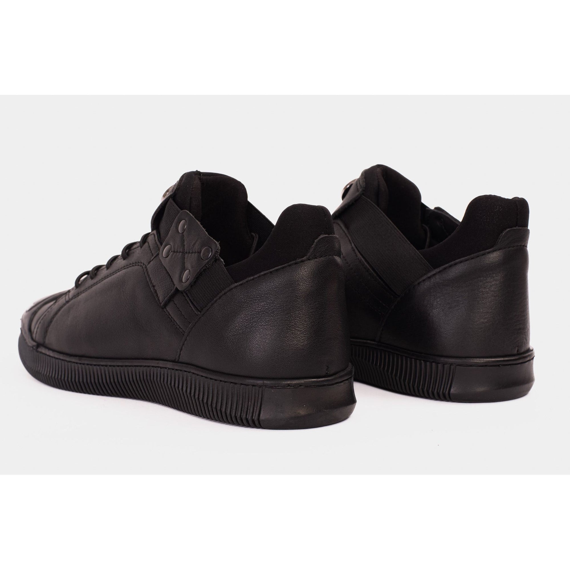 The Mumbai Black Leather Men Sneaker Final Sale!