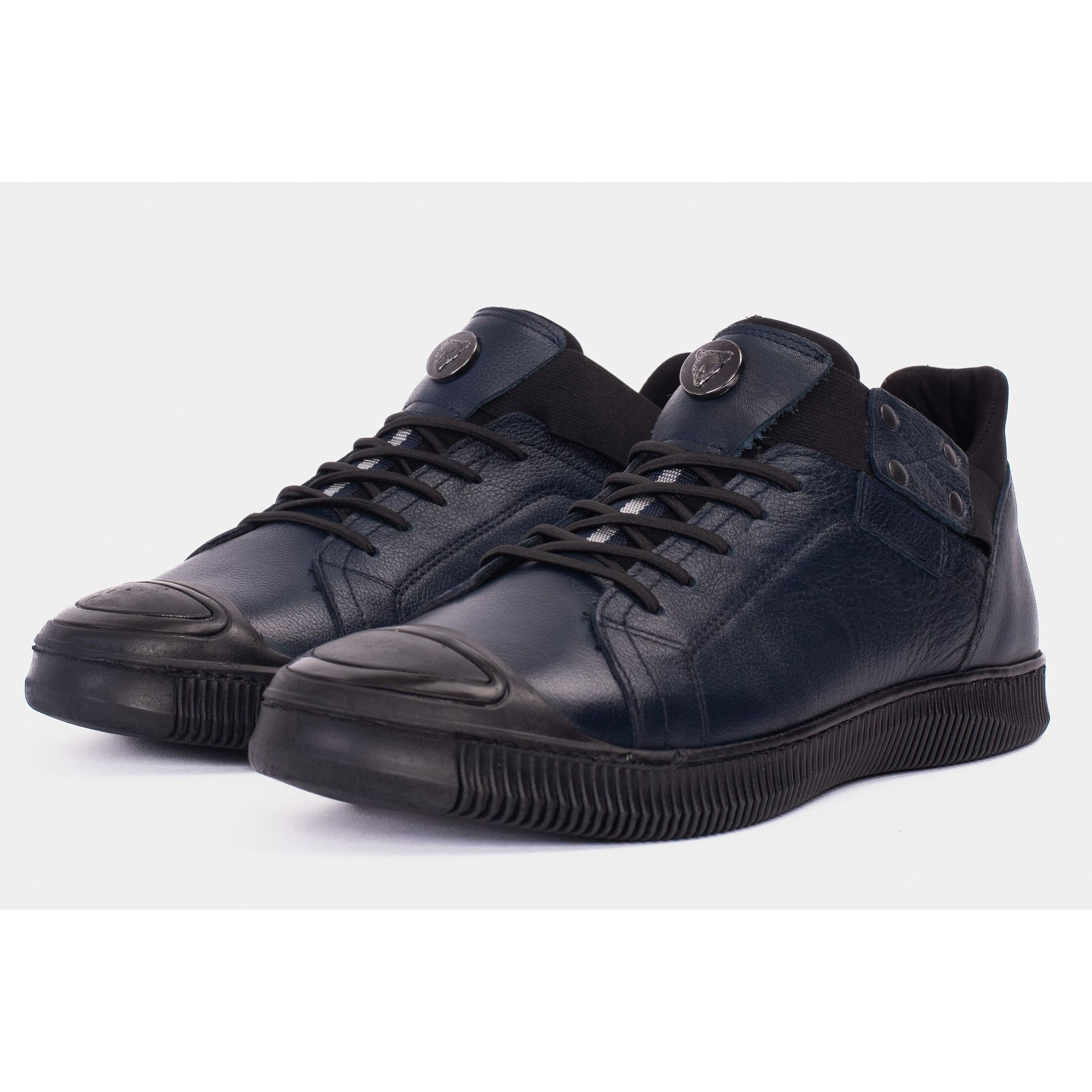 The Mumbai Navy Blue Leather Men Sneaker Final Sale!