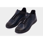The Mumbai Navy Blue Leather Men Sneaker Final Sale!