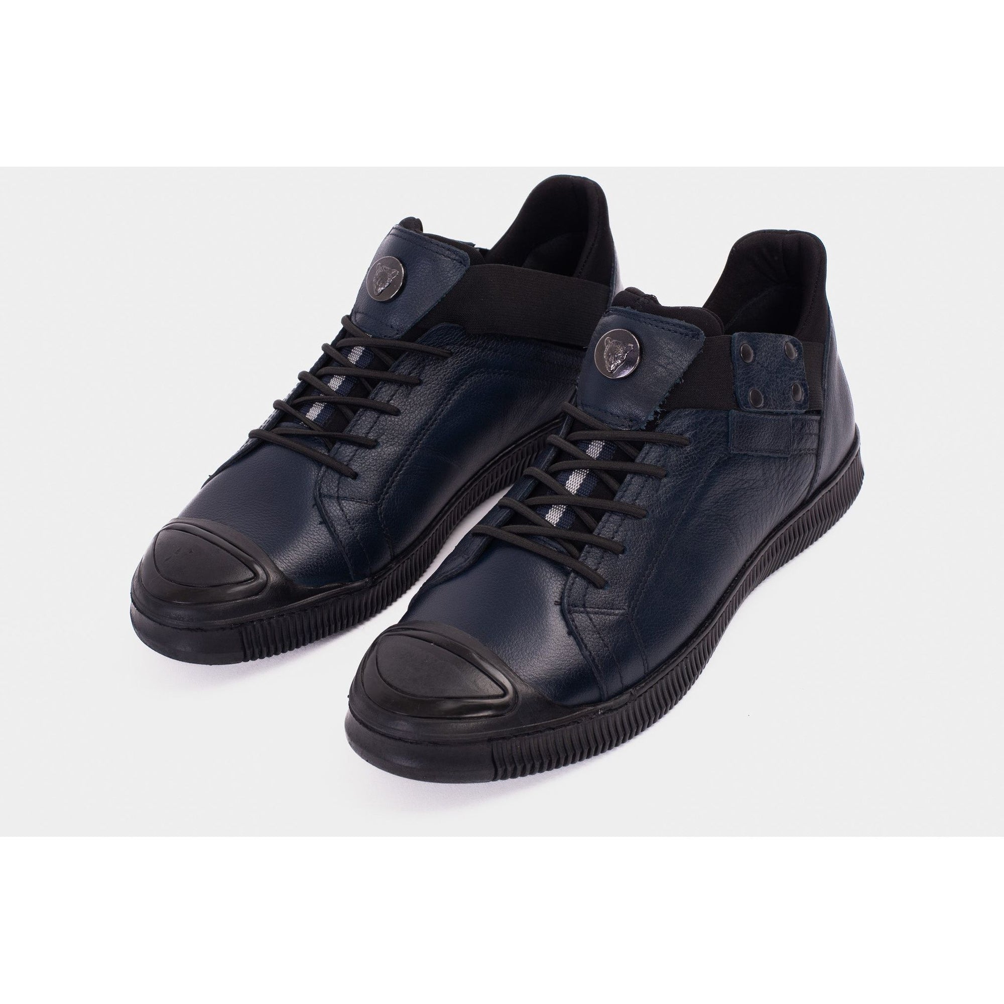 The Mumbai Navy Blue Leather Men Sneaker Final Sale!