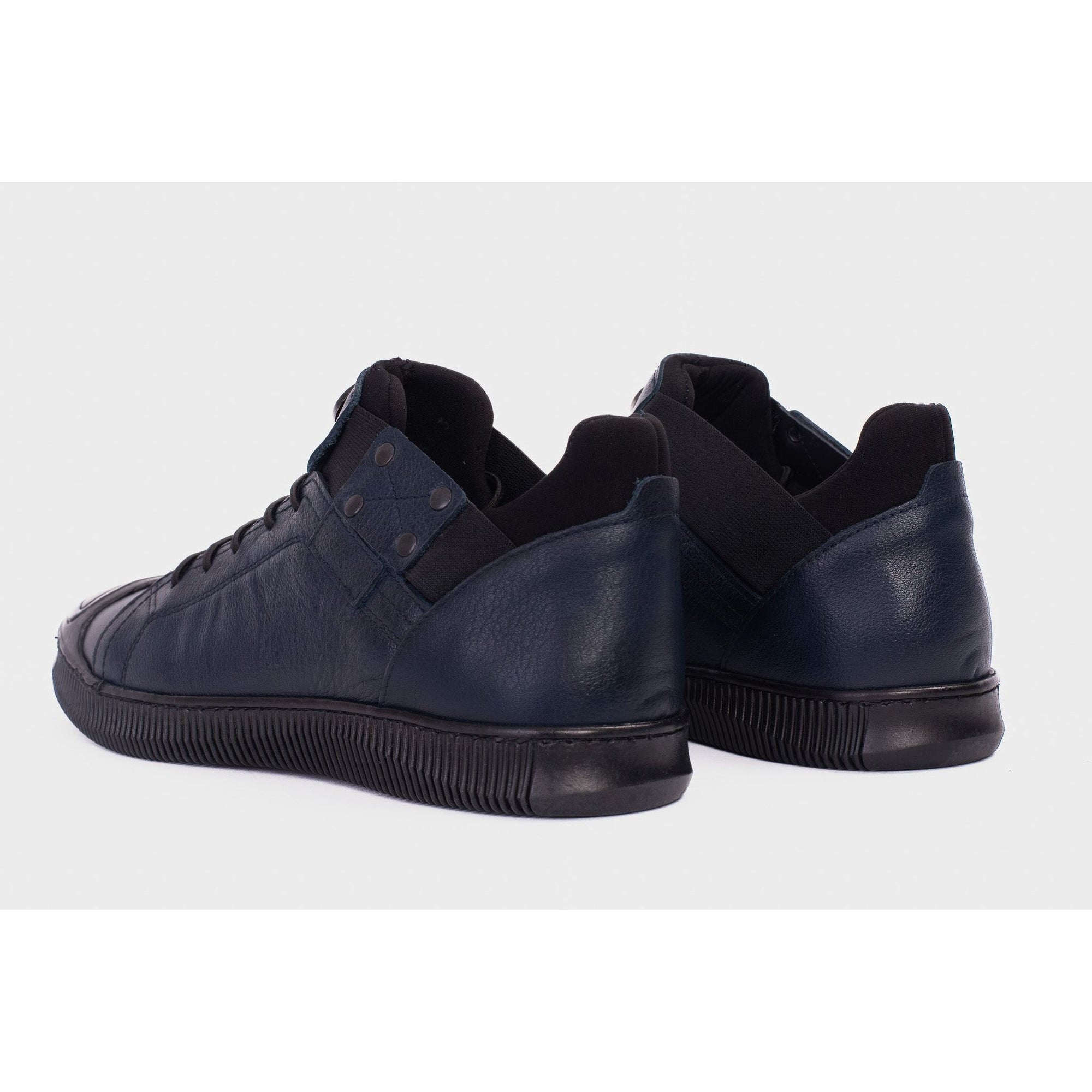 The Mumbai Navy Blue Leather Men Sneaker Final Sale!