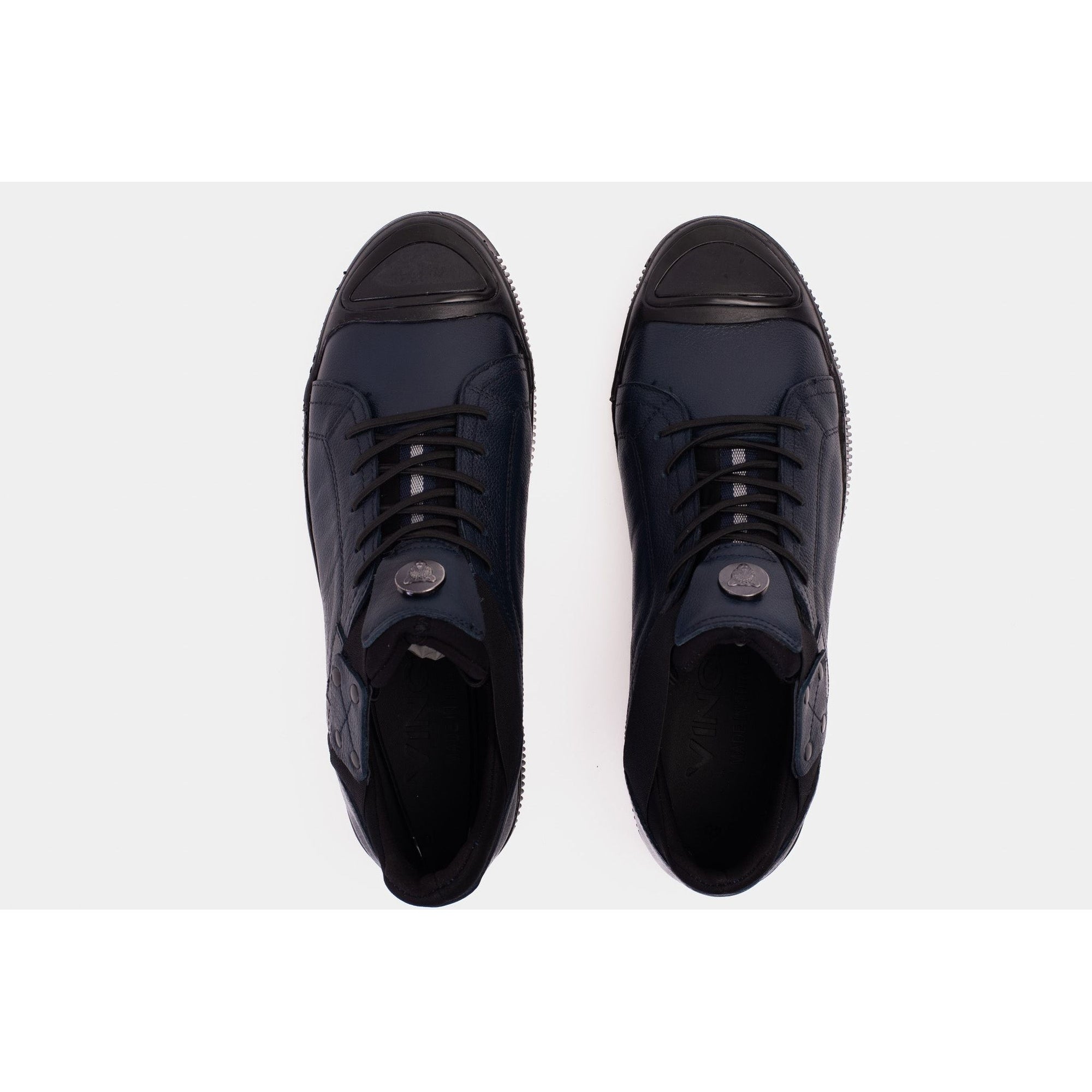 The Mumbai Navy Blue Leather Men Sneaker Final Sale!