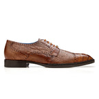 Belvedere Men's Shoes Martino Genuine Caiman Crocodile/Ostrich Walnut R104