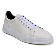 Matteo Black Belvedere Shoes Sneaker Deerskin Leather Milk